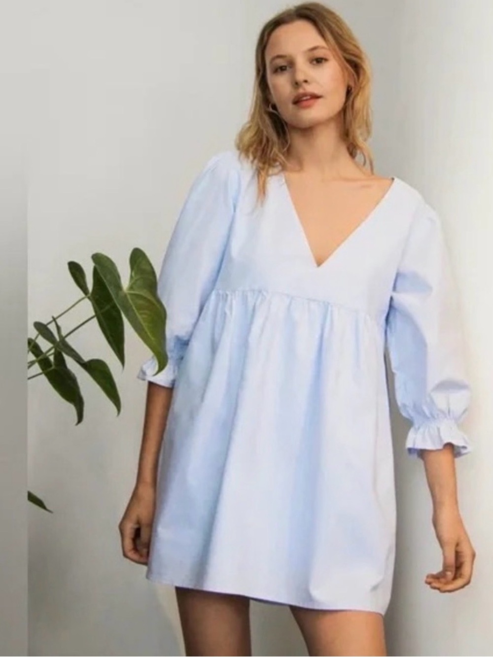 Sunday Best Xenia Dress with Built in Shorts in Powder Blue